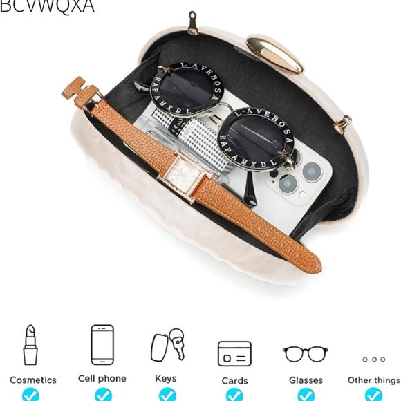 Elegant Shell-Shaped Acrylic Evening Clutch Bag for Weddings & Parties - Picture 6 of 6